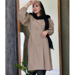 بارانی بلند 4 دکمه کتان زارا - مانتو پاتریس رشت