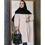 بارانی بلند 4 دکمه کتان زارا - مانتو پاتریس رشت