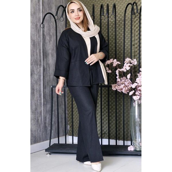 ست کت شلوار لینن دو جیب