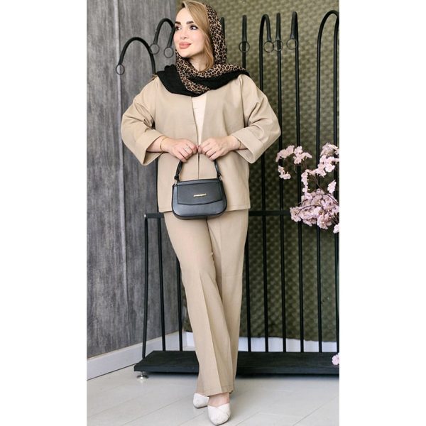 ست کت شلوار لینن دو جیب