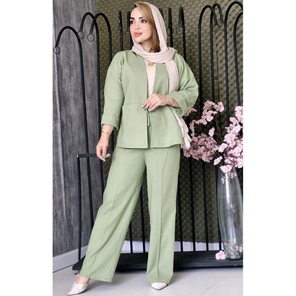 20500145-5-min ست کت شلوار لینن دو جیب