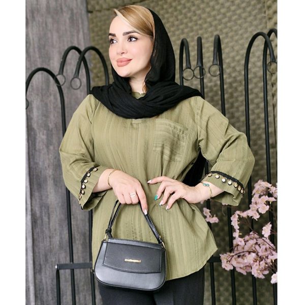 تونیک پلوتی آستین پولکی-