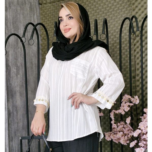 تونیک پلوتی آستین پولکی-