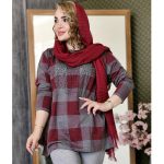 تونیک ملانژ چهارخونه - مانتو پاتریس رشت