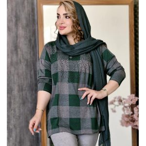 تونیک ملانژ چهارخونه - مانتو پاتریس رشت