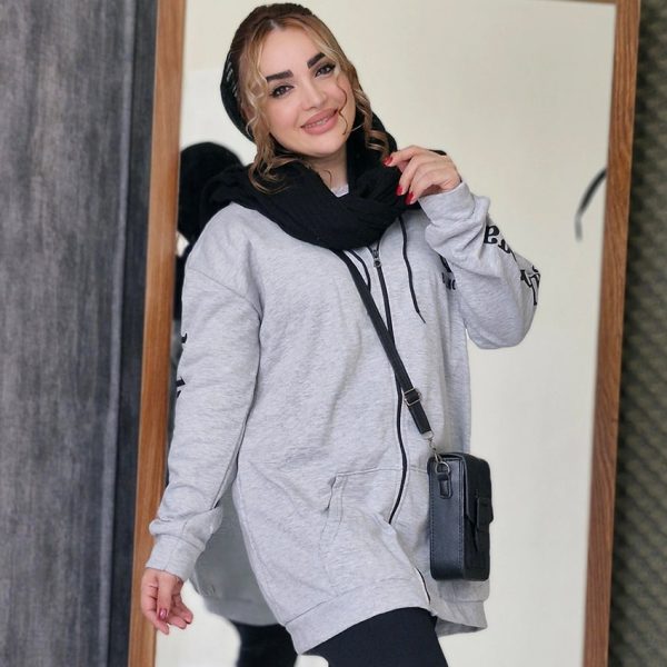 سویشرت دورس آستین چاپی - مانتو پاتریس رشت