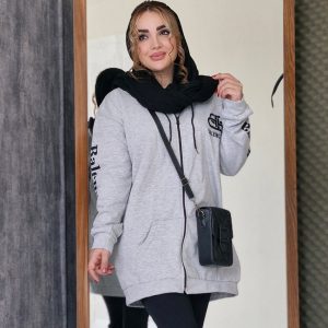 سویشرت دورس آستین چاپی