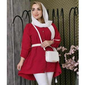مانتو پفکی جلو دکمه - مانتو پاتریس رشت