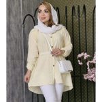 مانتو پفکی جلو دکمه - مانتو پاتریس رشت