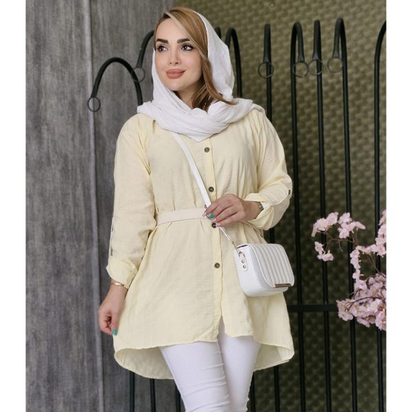 مانتو پفکی جلو دکمه - مانتو پاتریس رشت