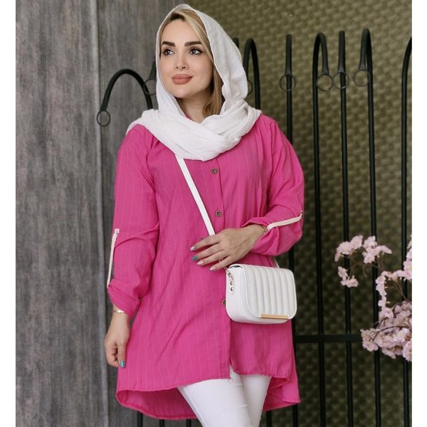 مانتو پفکی جلو دکمه - مانتو پاتریس رشت