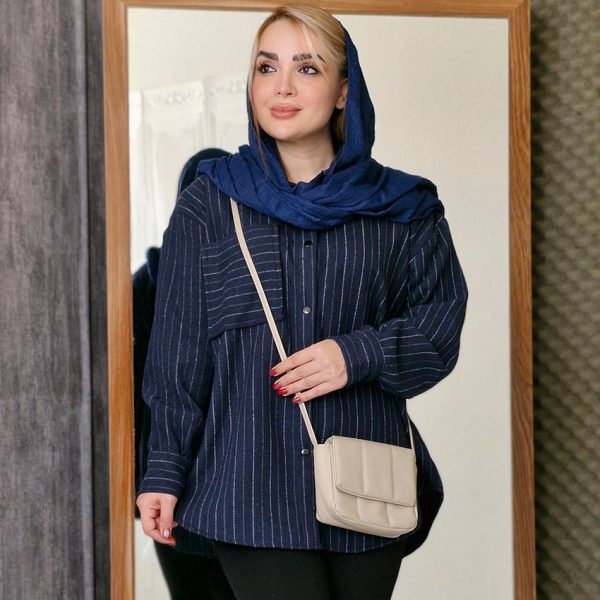 مانتو دیپلمات پاییزه سرمه ای - مانتو پاتریس رشت