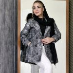 مانتو کتی ژاکارد پتینه 4 دکمه