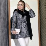 مانتو کتی ژاکارد پتینه 4 دکمه