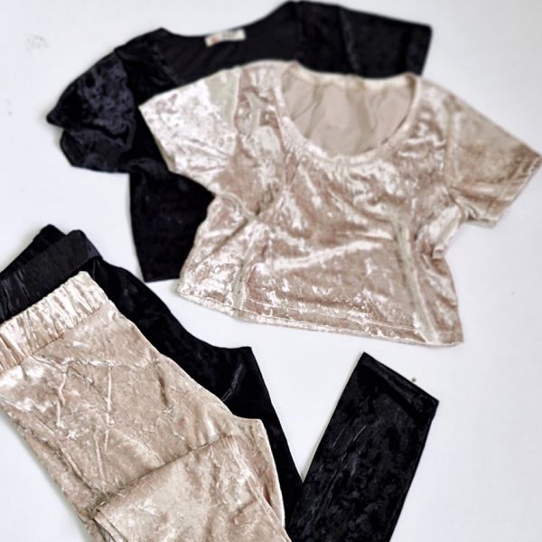 ست تیشرت کراپ و شلوار مخمل - مانتو پاتریس رشت