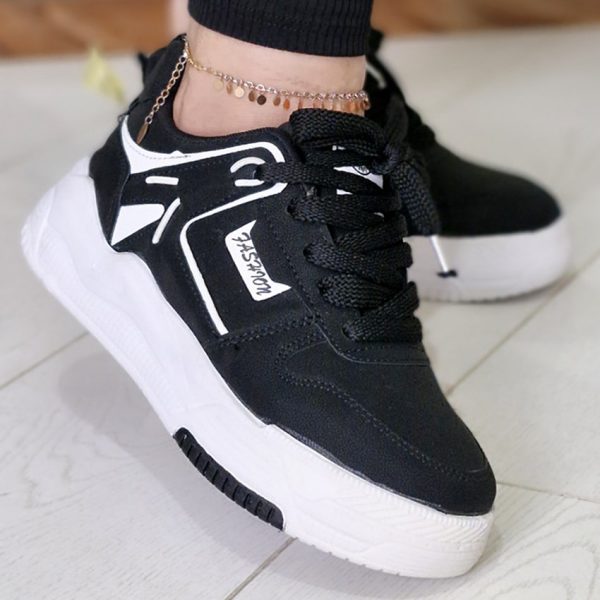 کتونی بندی سفید مشکی - مانتو پاتریس رشت