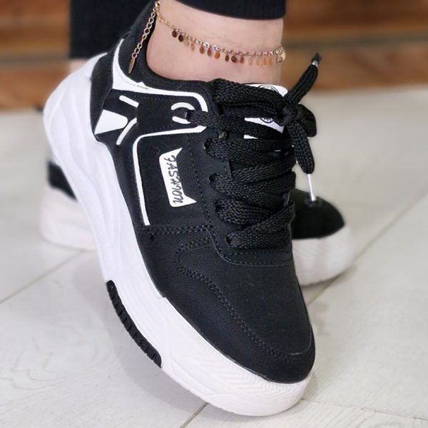 کتونی بندی سفید مشکی - مانتو پاتریس رشت