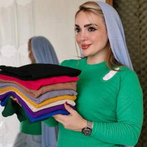 بلوز فانریپ آستین بلند اشکی