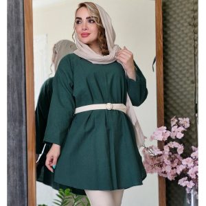 مانتو جلوبسته لینن بغل چاک - مانتو پاتریس رشت