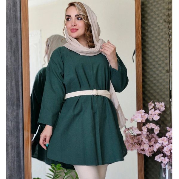 35100195-5-min مانتو جلوبسته لینن بغل چاک - مانتو پاتریس رشت