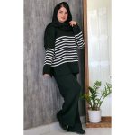 ست بافت راه راه - مانتو پاتریس رشت