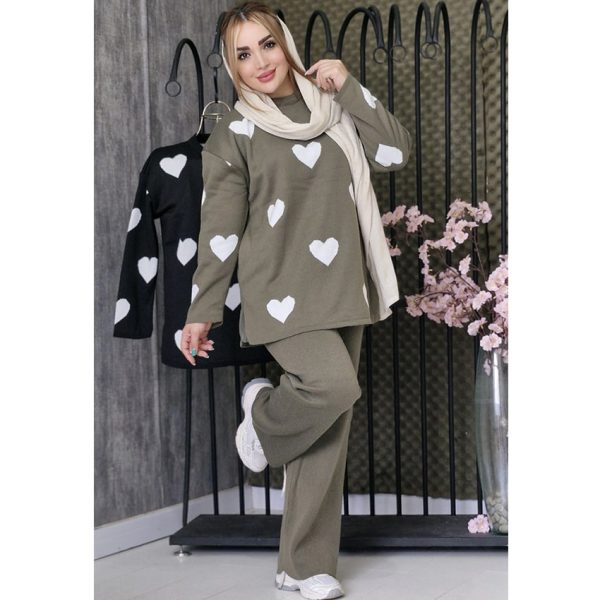 ست بافت قلبی - مانتو پاتریس رشت