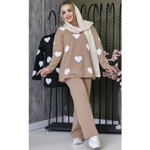 ست بافت قلبی - مانتو پاتریس رشت