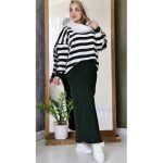 ست بلوز دامن بافت راه راه - مانتو پاتریس رشت