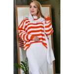 ست بلوز دامن بافت راه راه - مانتو پاتریس رشت