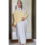 ست بلوز دامن بافت راه راه - مانتو پاتریس رشت