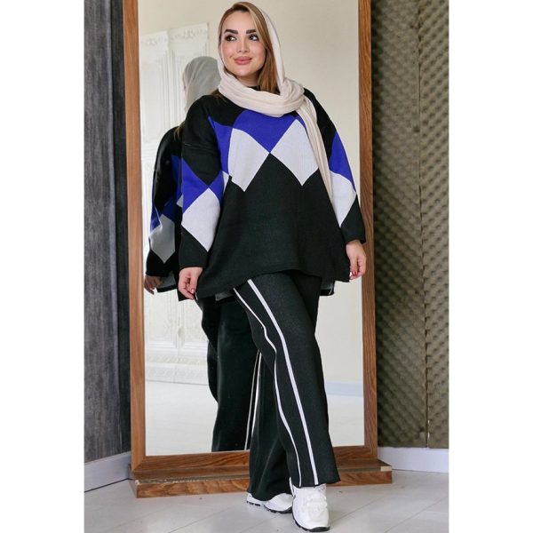 ست بافت لوزی - مانتو پاتریس رشت