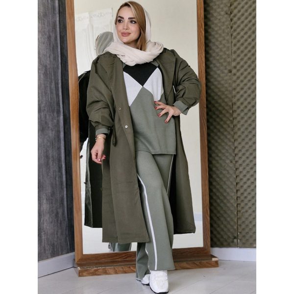 ست بافت لوزی - مانتو پاتریس رشت