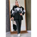 ست بافت لوزی - مانتو پاتریس رشت