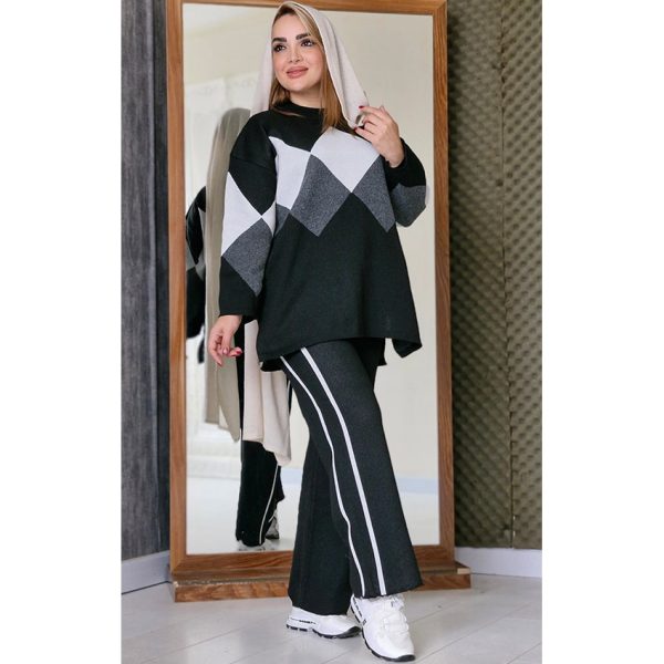 ست بافت لوزی - مانتو پاتریس رشت