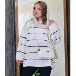 بلوز بافت پینترستی خط ریز - مانتو پاتریس رشت