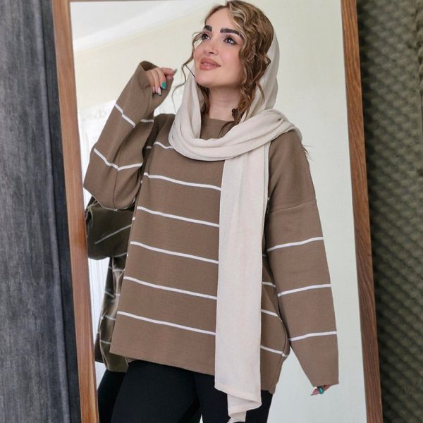 بلوز بافت پینترستی خط ریز - مانتو پاتریس رشت