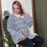 بلوز بافت پینترستی خط ریز - مانتو پاتریس رشت