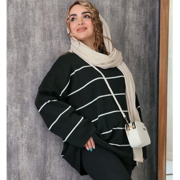 بلوز بافت پینترستی خط ریز - مانتو پاتریس رشت