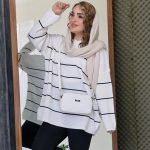 بلوز بافت پینترستی خط ریز - مانتو پاتریس رشت