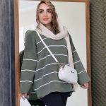 بلوز بافت پینترستی خط ریز - مانتو پاتریس رشت