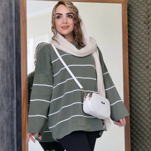 بلوز بافت پینترستی خط ریز - مانتو پاتریس رشت