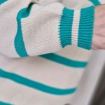 بلوز بافت راه راه یقه گرد - مانتو پاتریس رشت