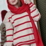 بلوز بافت راه راه یقه گرد - مانتو پاتریس رشت