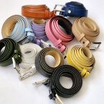 کمربند چرم رنگی - مانتو پاتریس رشت