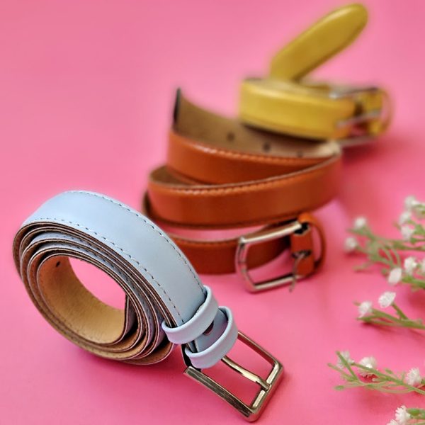 کمربند چرم رنگی - مانتو پاتریس رشت