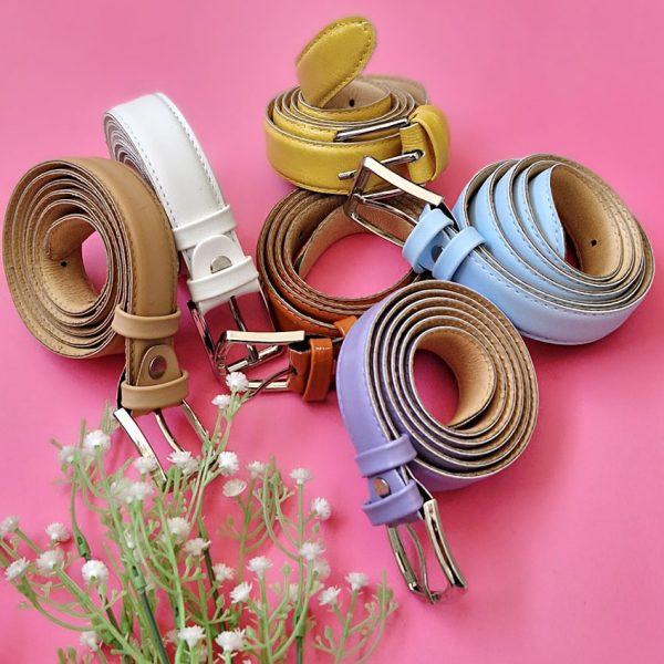 کمربند چرم رنگی - مانتو پاتریس رشت