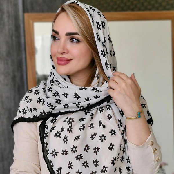 روسری قواره دار گل گلی - مانتو پاتریس رشت