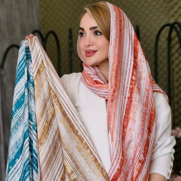 شال راه راه آبرنگی - مانتو پاتریس رشت