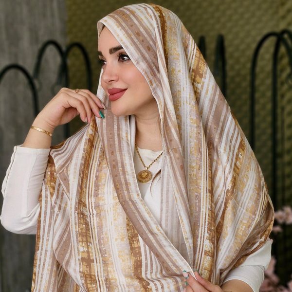 شال راه راه آبرنگی - مانتو پاتریس رشت