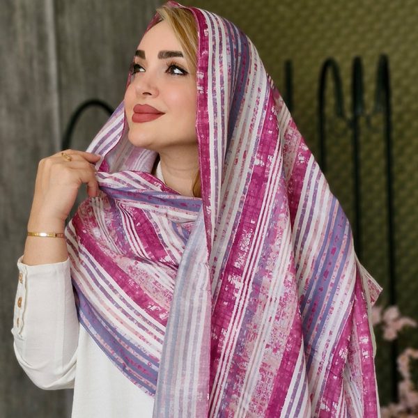 شال راه راه آبرنگی - مانتو پاتریس رشت